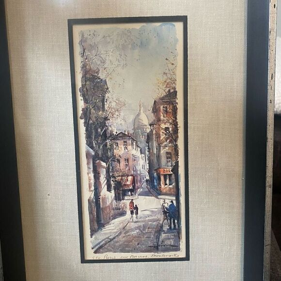 Paris France scenes turner wall accessory vintage lot of 2 Rare - Picture 4 of 7